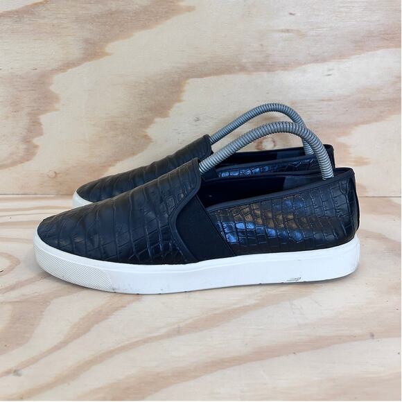 Vince - Preston Croc-Embossed - Slip-On Sneakers - Black - Women's - 8.5M - Picture 3 of 9